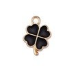 Lucky Black Four Lead Clover Charm