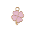 Lucky Pink Four Leaf Clover Charm
