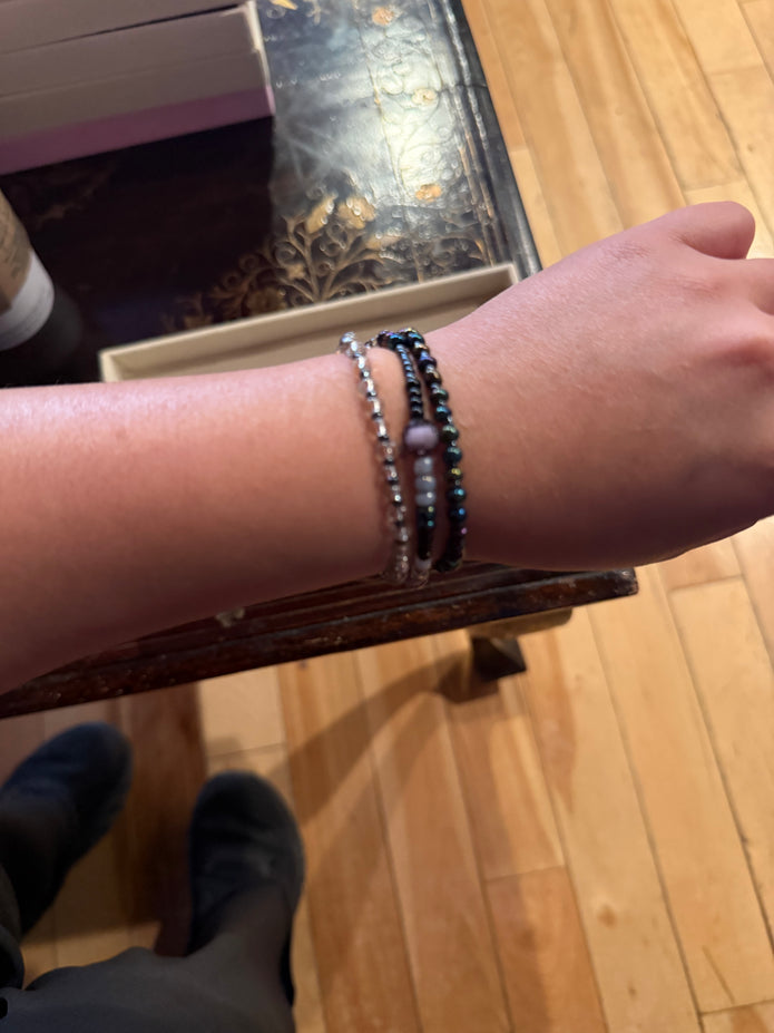 Handmade Iridescent Beaded Bracelet