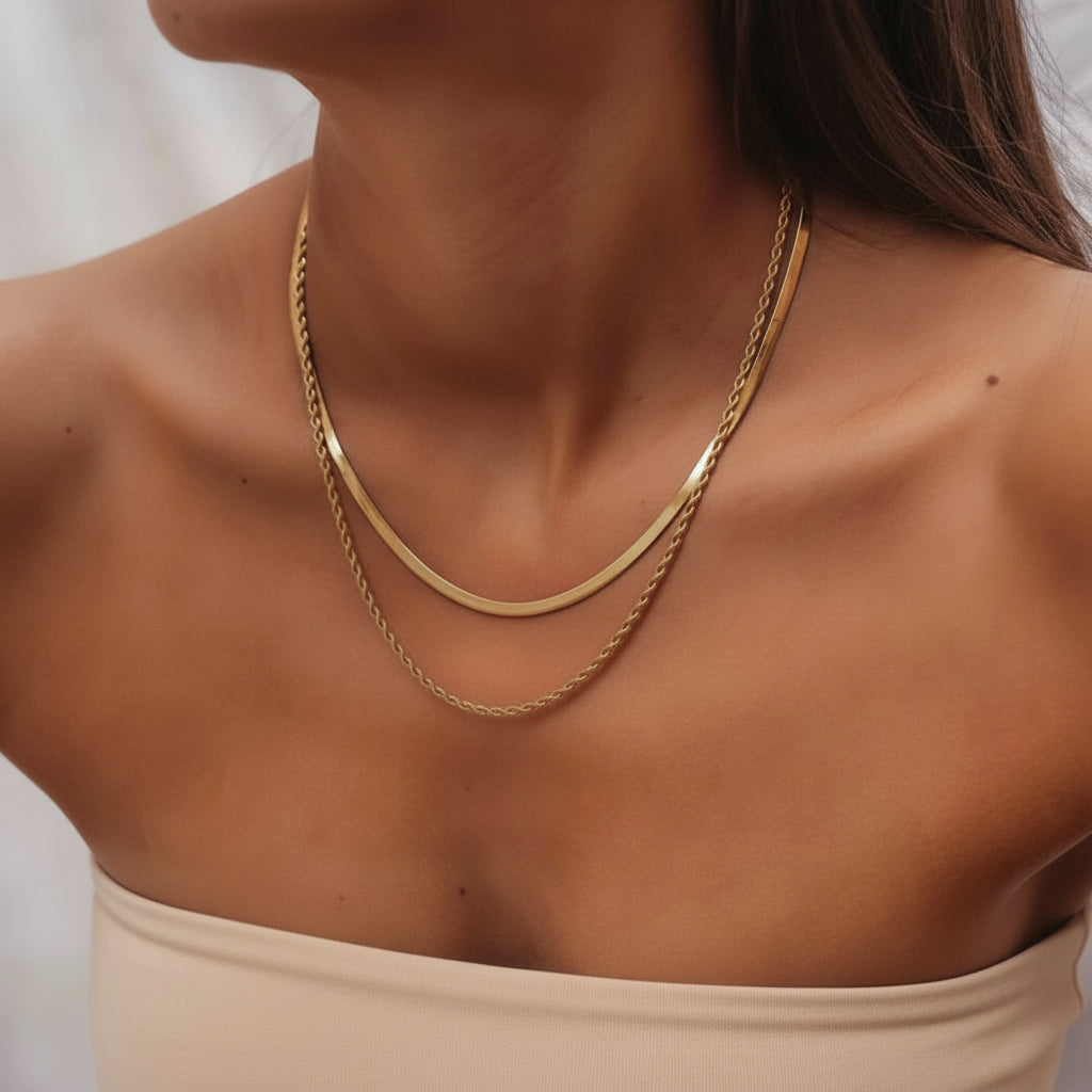 Aura Layered Necklace (Gold)