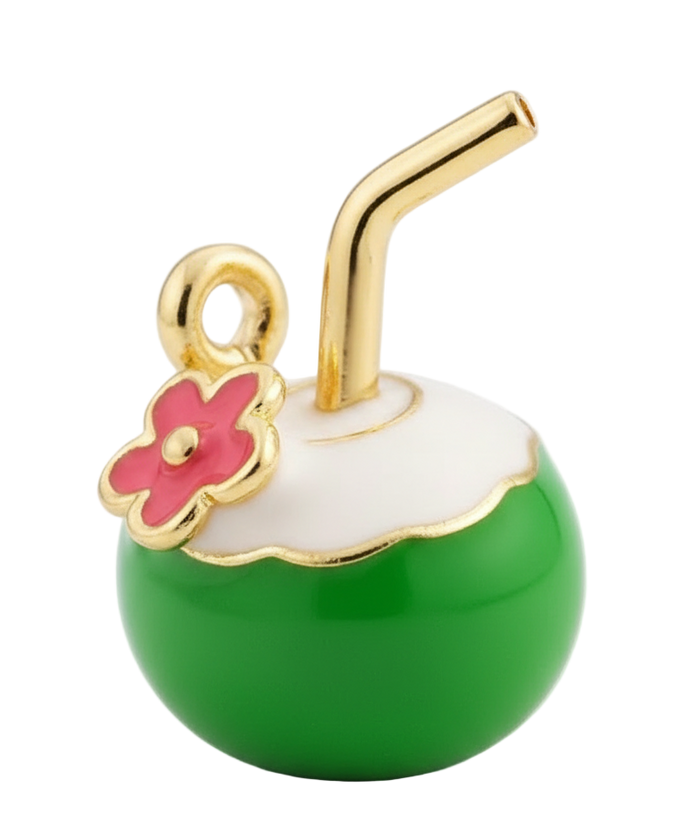 Green Sippy Coconut Drink Charm