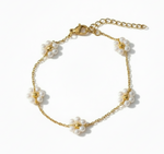 Sola White Flower Bracelet (Gold)