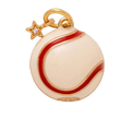 White and Red Baseball Charm