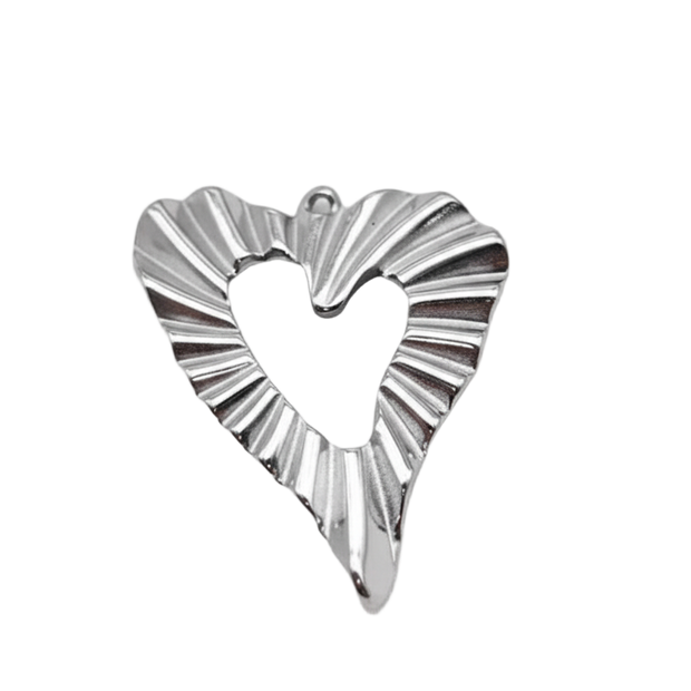 Heart Abstract Charm (Silver)