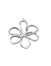 Flower Abstract Charm (Silver)