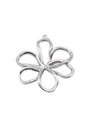 Flower Abstract Charm (Silver)