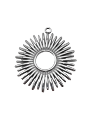 Circle Rays Charm (Silver)