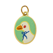 Green Distinguish Duckie Oval Charm