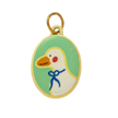 Green Distinguish Duckie Oval Charm