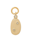 Yellow Oval With Diamonds Charm