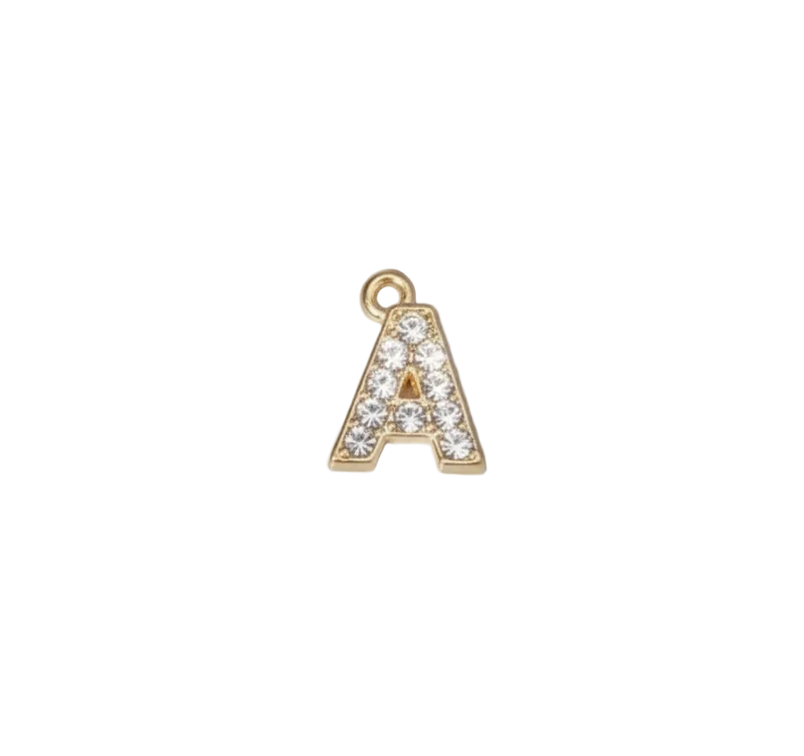 A Letter Charm (Diamond + Gold)