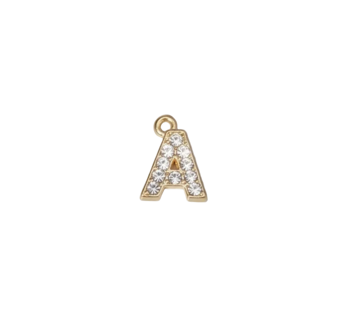 A Letter Charm (Diamond + Gold)