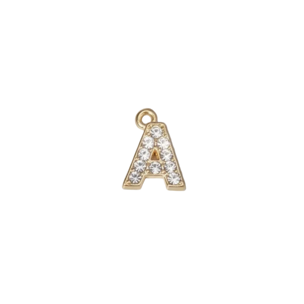 A Letter Charm (Diamond + Gold)