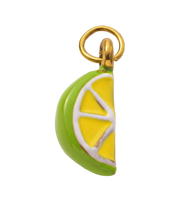 Green Lime Wedge Charm