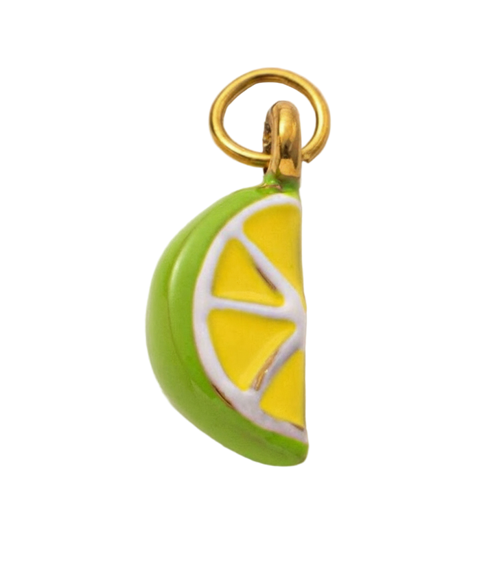 Green Lime Wedge Charm
