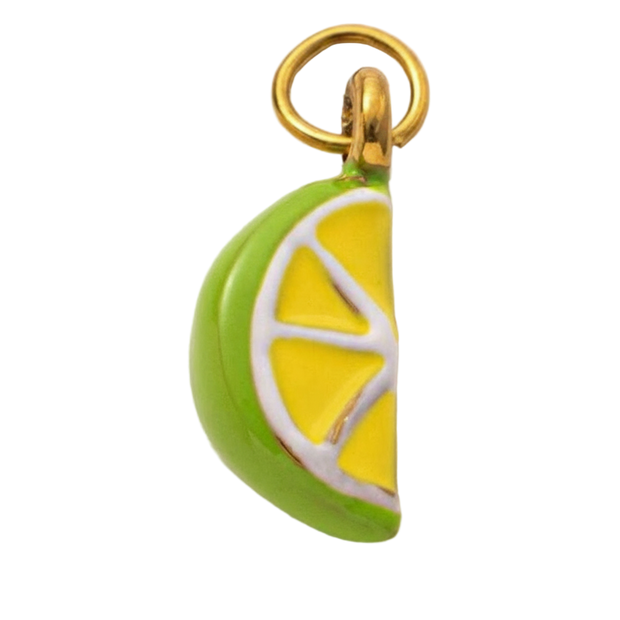 Green Lime Wedge Charm