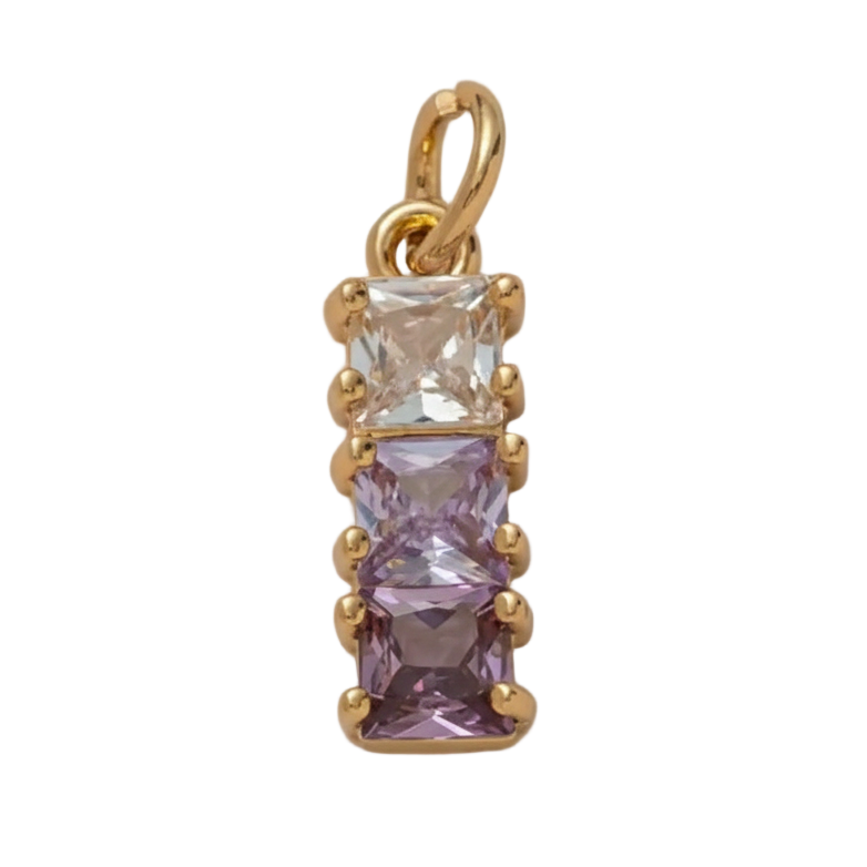 Purple Triple Cube Charm