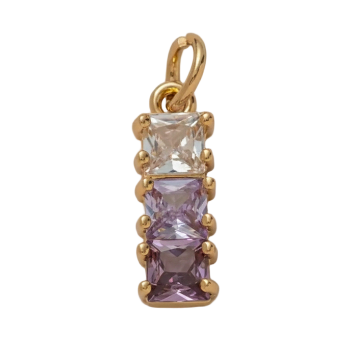 Purple Triple Cube Charm