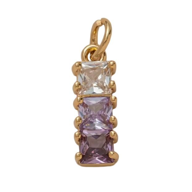 Purple Triple Cube Charm