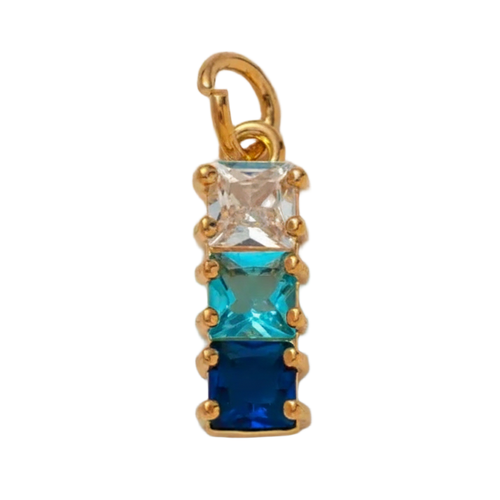 Blue Triple Cube Charm