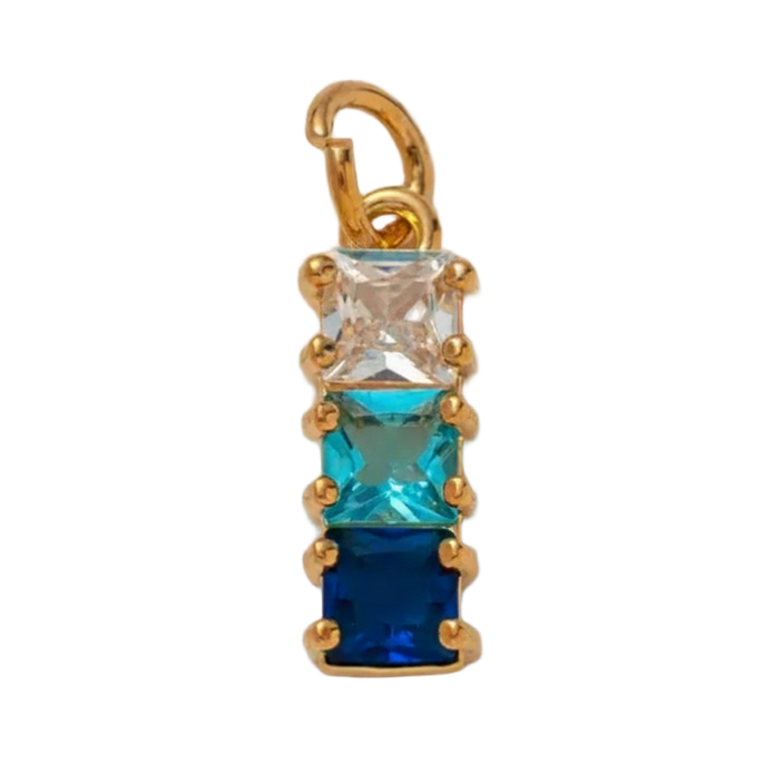 Blue Triple Cube Charm