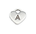 A Letter Heart Charm (Silver)