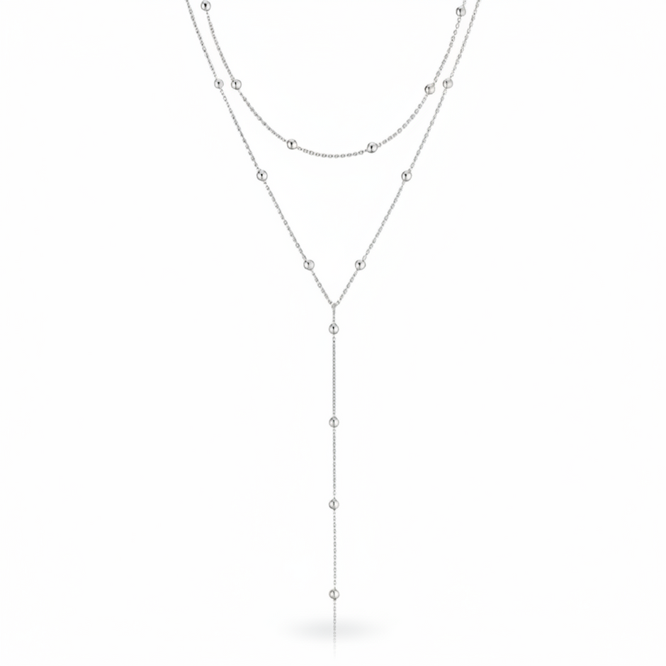Alice Layered Necklace (Silver)