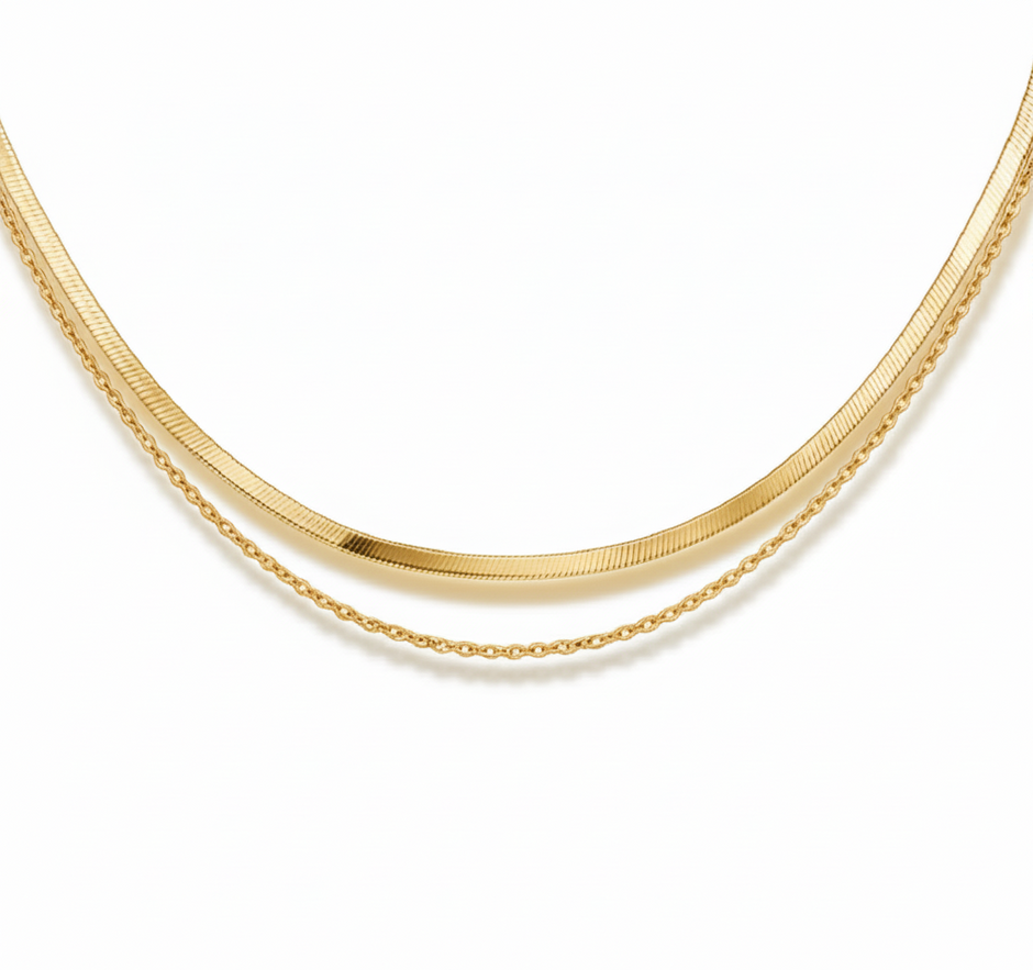Aura Layered Necklace (Gold)