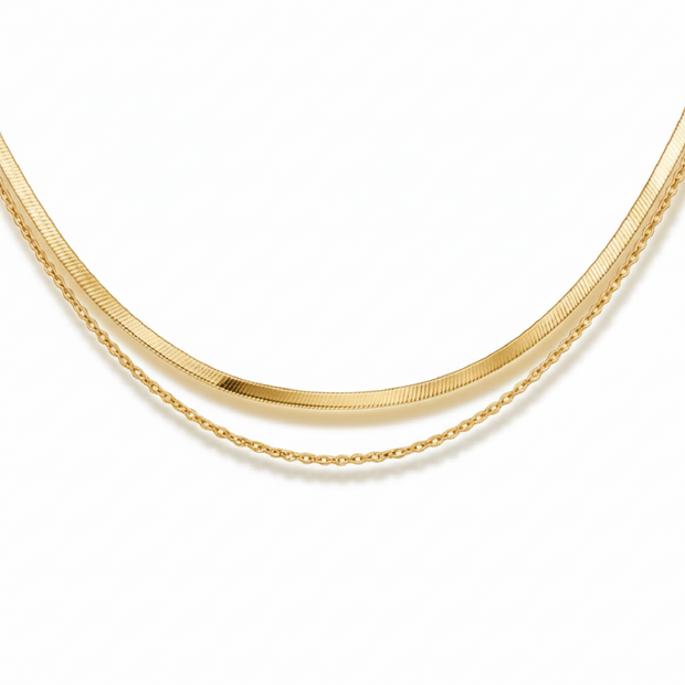 Aura Layered Necklace (Gold)