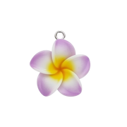 Purple Hibiscus Flower Charm