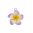 Purple Hibiscus Flower Charm