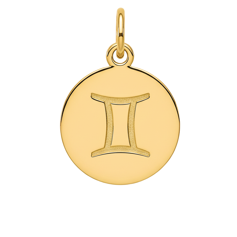 Gemini Zodiac Charm (Gold)