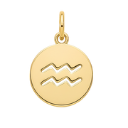 Aquarius Zodiac Charm (Gold)