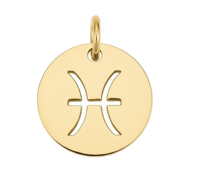 Pisces Zodiac Charm (Gold)