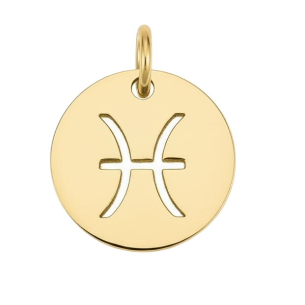 Pisces Zodiac Charm (Gold)