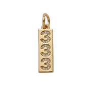Angel Number 333 Charm (Gold)