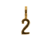 Number 2 Charm (Gold)