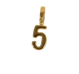 Number 5 Charm (Gold)