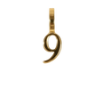 Number 9 Charm (Gold)