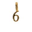 Number 6 Charms (Gold)