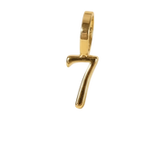 Number 7 Charm (Gold)