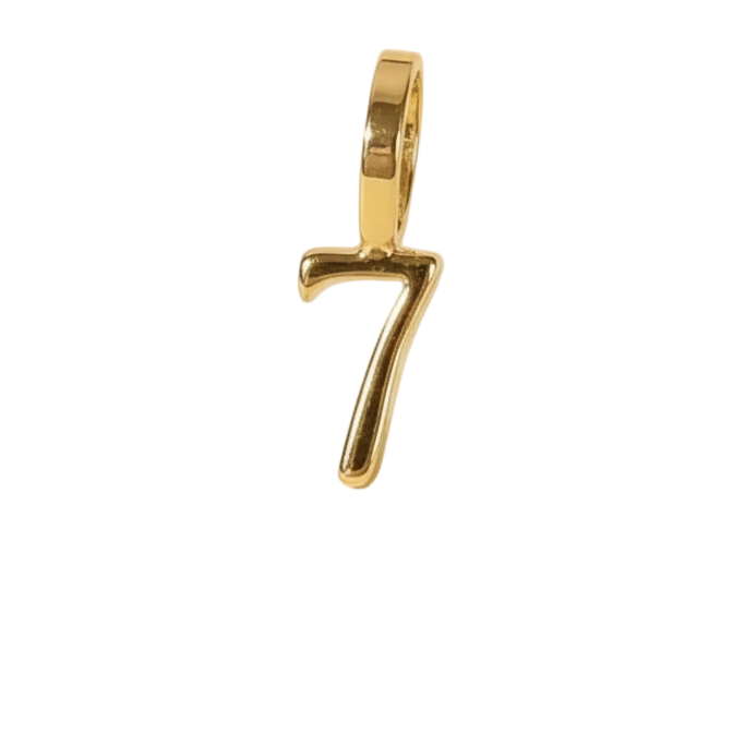 Number 7 Charm (Gold)