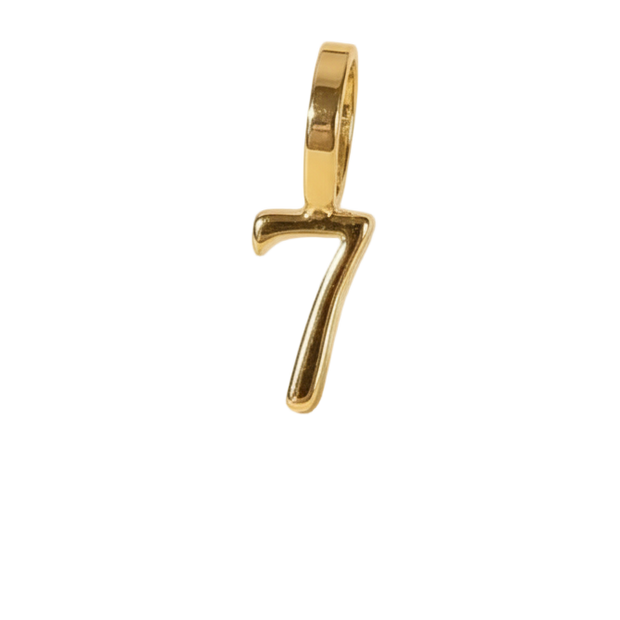 Number 7 Charm (Gold)