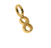 Number 8 Charm (Gold)