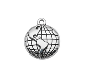 Globe Charm (Silver)