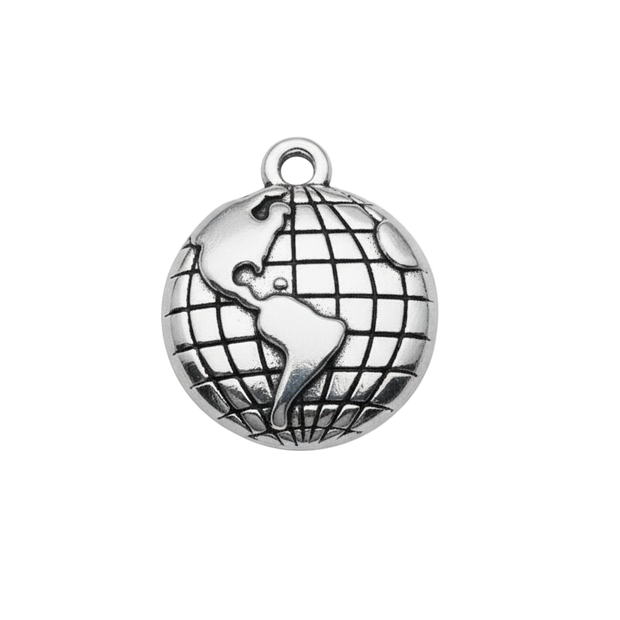 Globe Charm (Silver)