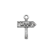 Camp Sign Charm (Silver)