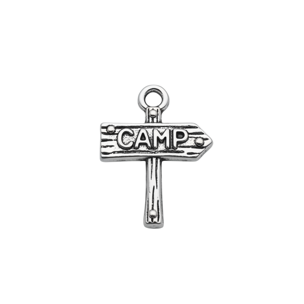 Camp Sign Charm (Silver)