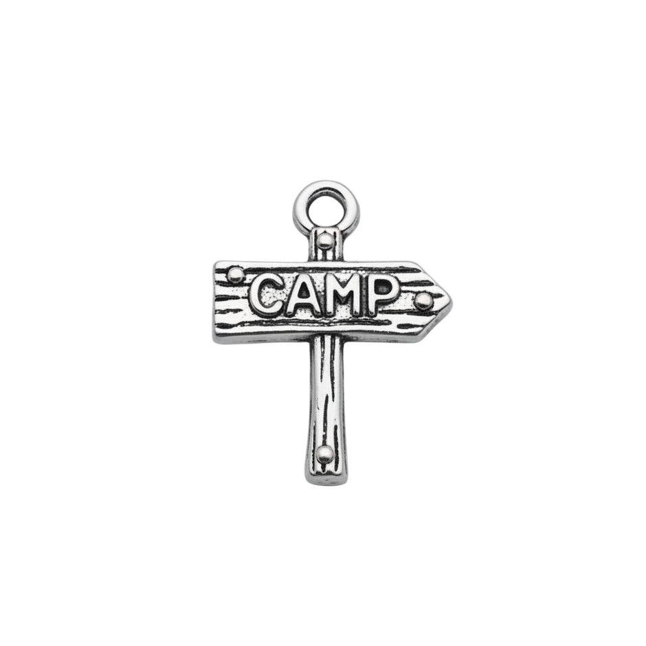 Camp Sign Charm (Silver)