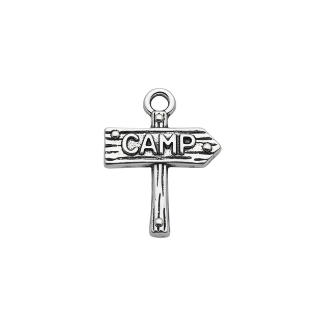 Camp Sign Charm (Silver)